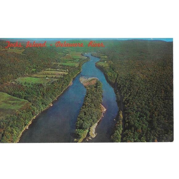 Tocks Island Delaware River Pennsylvania New Jersey Postcard Unposted - Picture 1 of 2